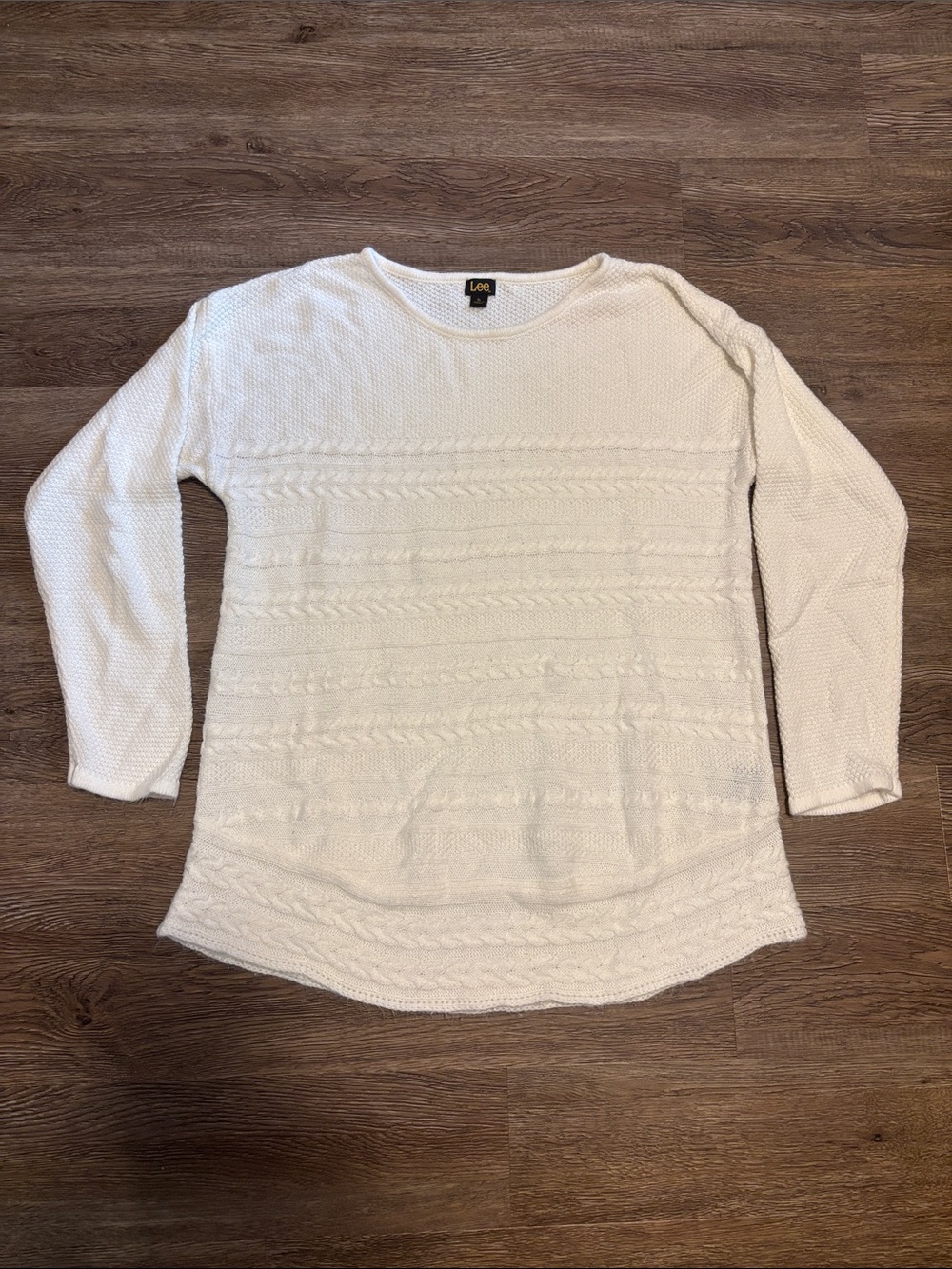 women’s white lee sweater